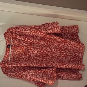 Red shein blouse